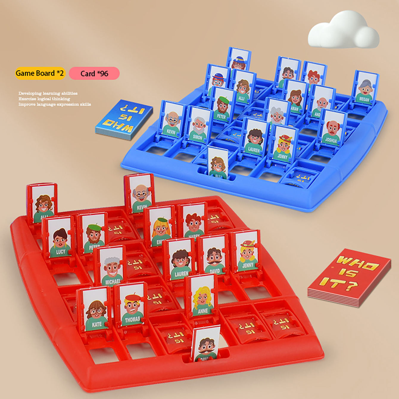 Board Game Word - Family Guessing Board Game Who Am