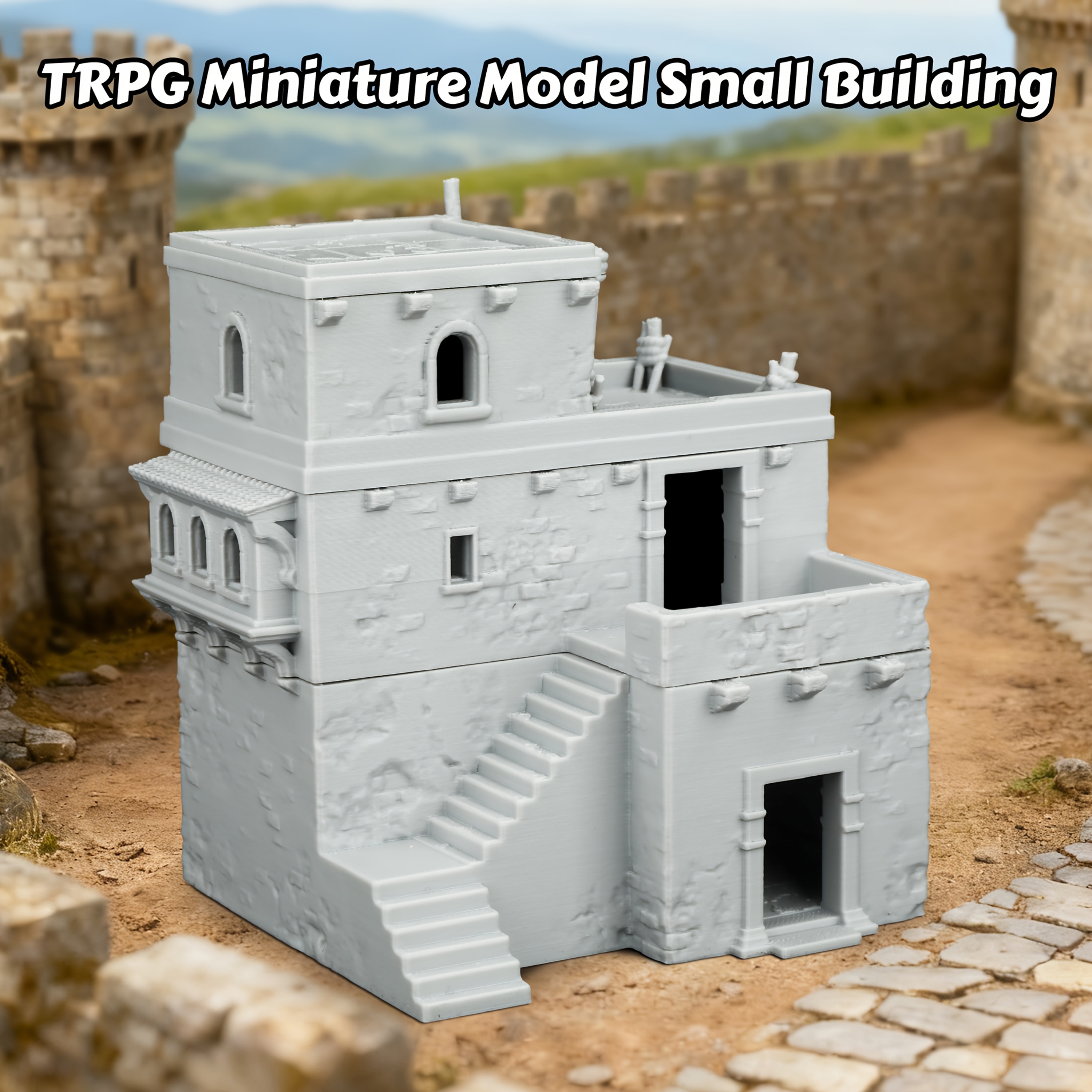 Board Game Dune - TRPG Miniature Building - Stone-Wall House