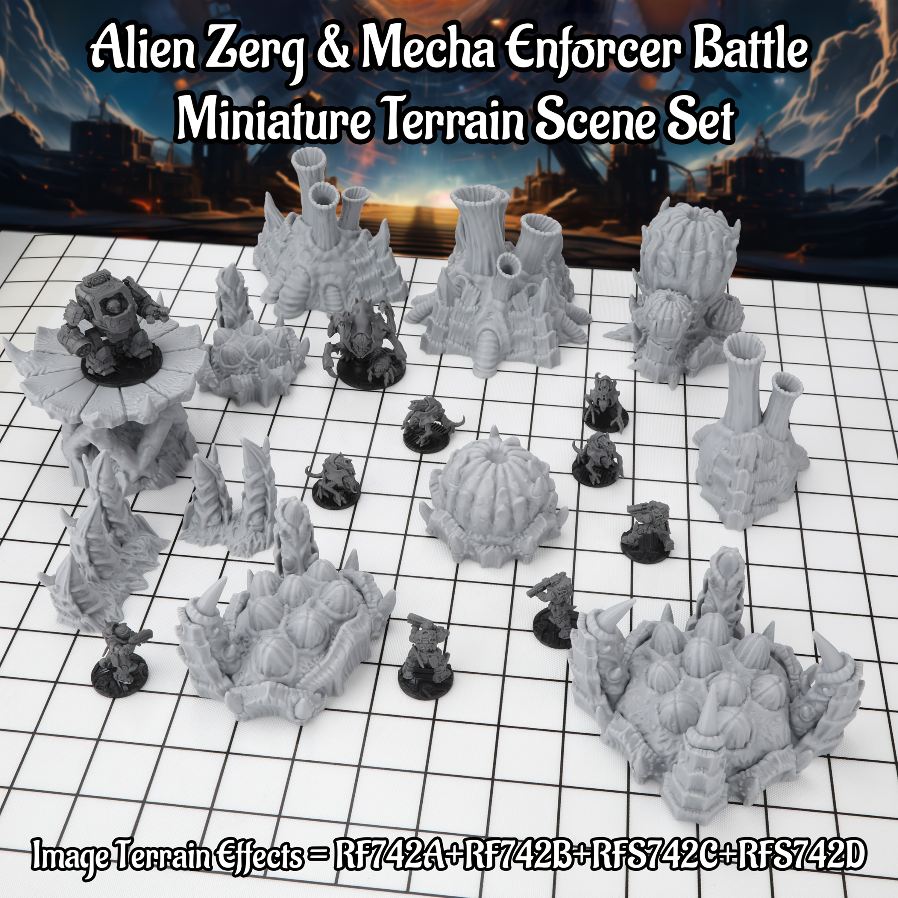 Board Game Dune - Sci-Fi Alien Miniature Terrain & RPG