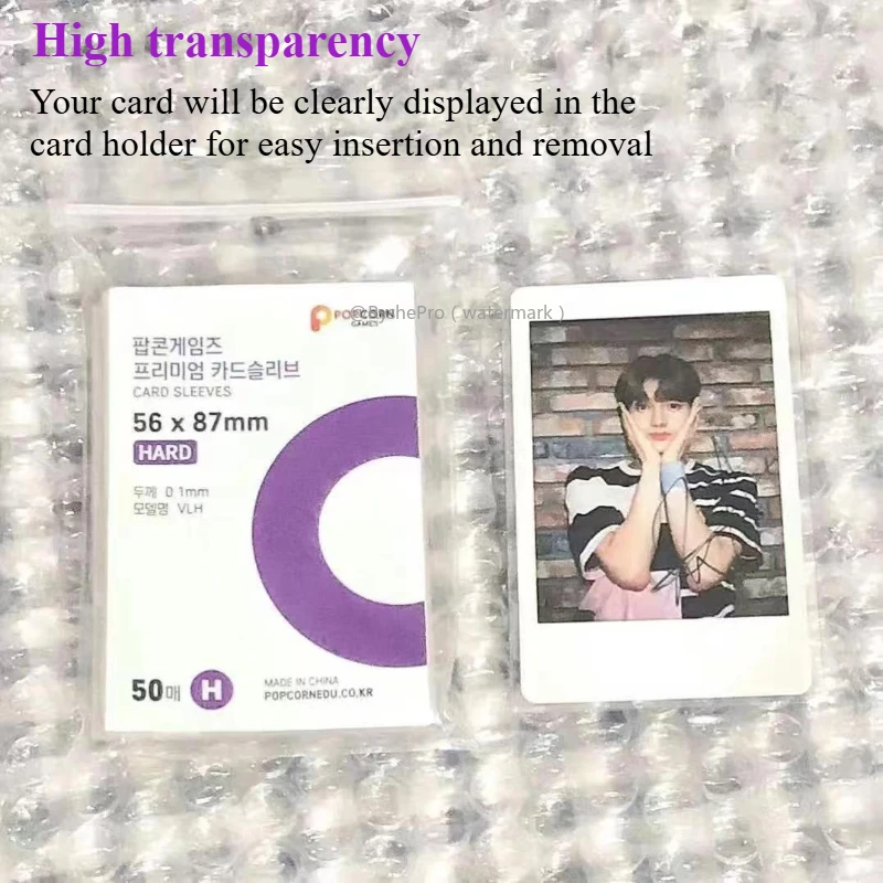 50pcs Transparent Card Sleeves - Board Game Film ulasan dan harga