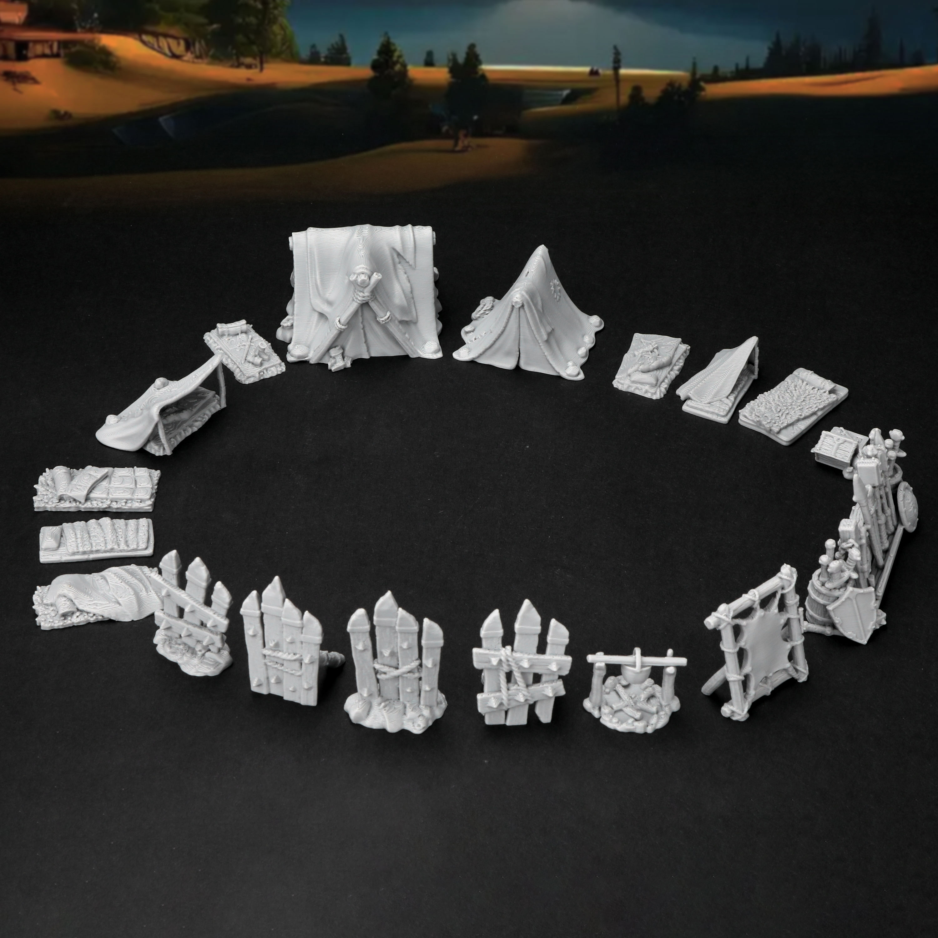 RPG Camp Terrain Set - Adventu - Board Game Dune ulasan dan harga