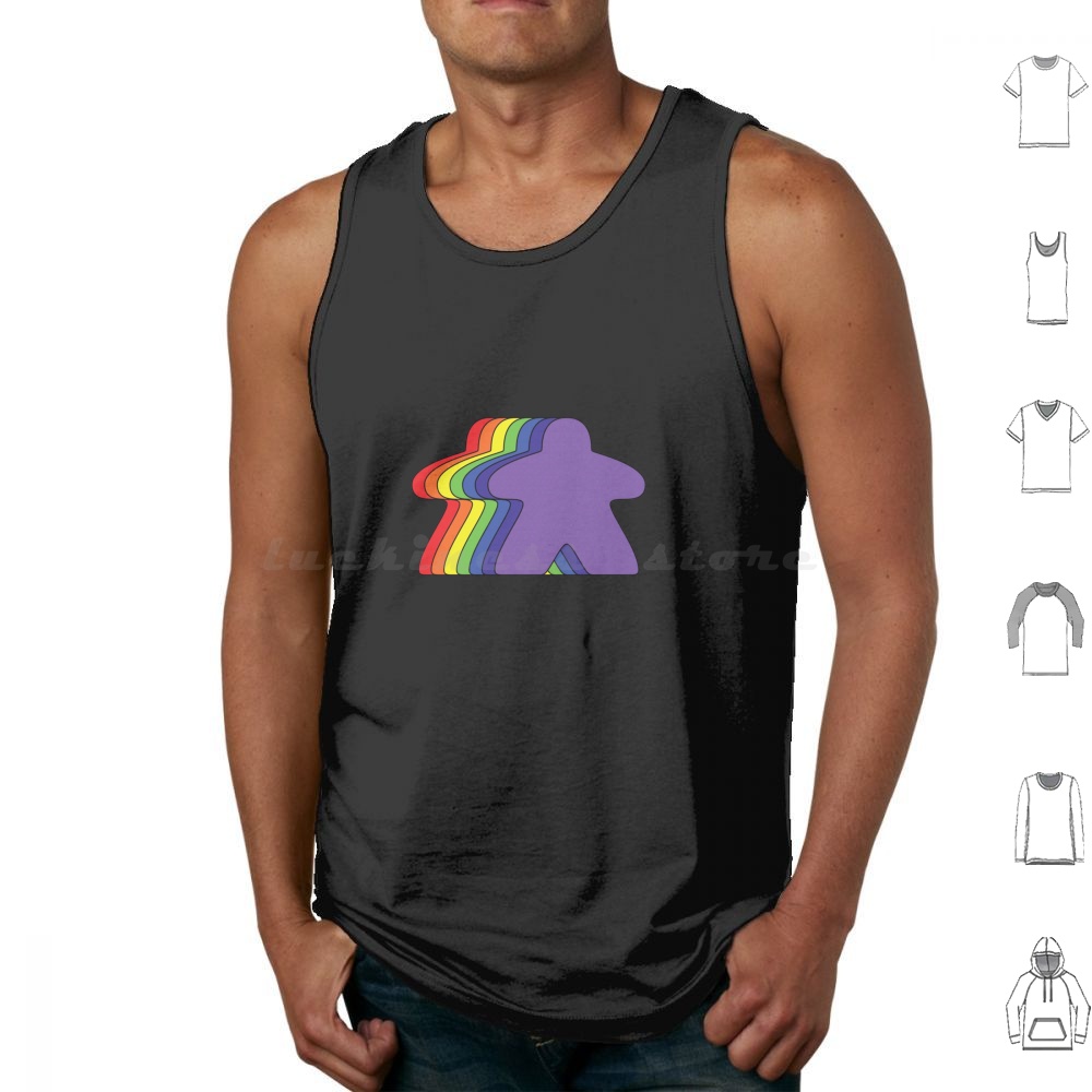 Rainbow Meeples Tank Tops Prin - Board Game Geek ulasan dan harga