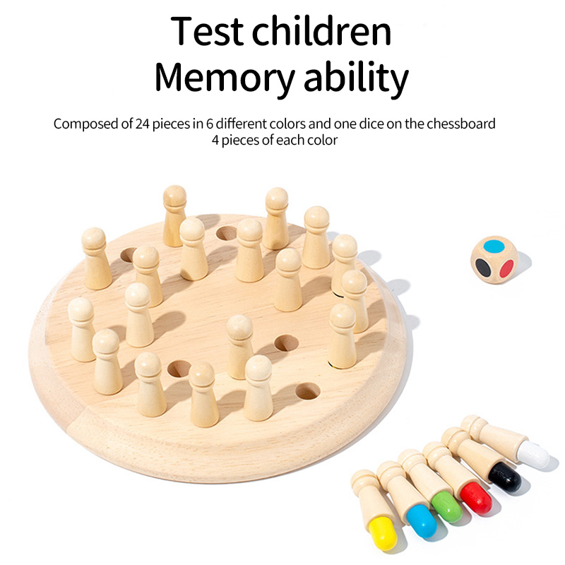 Wooden Chessboard Color Memory - Board Game Oath ulasan dan harga