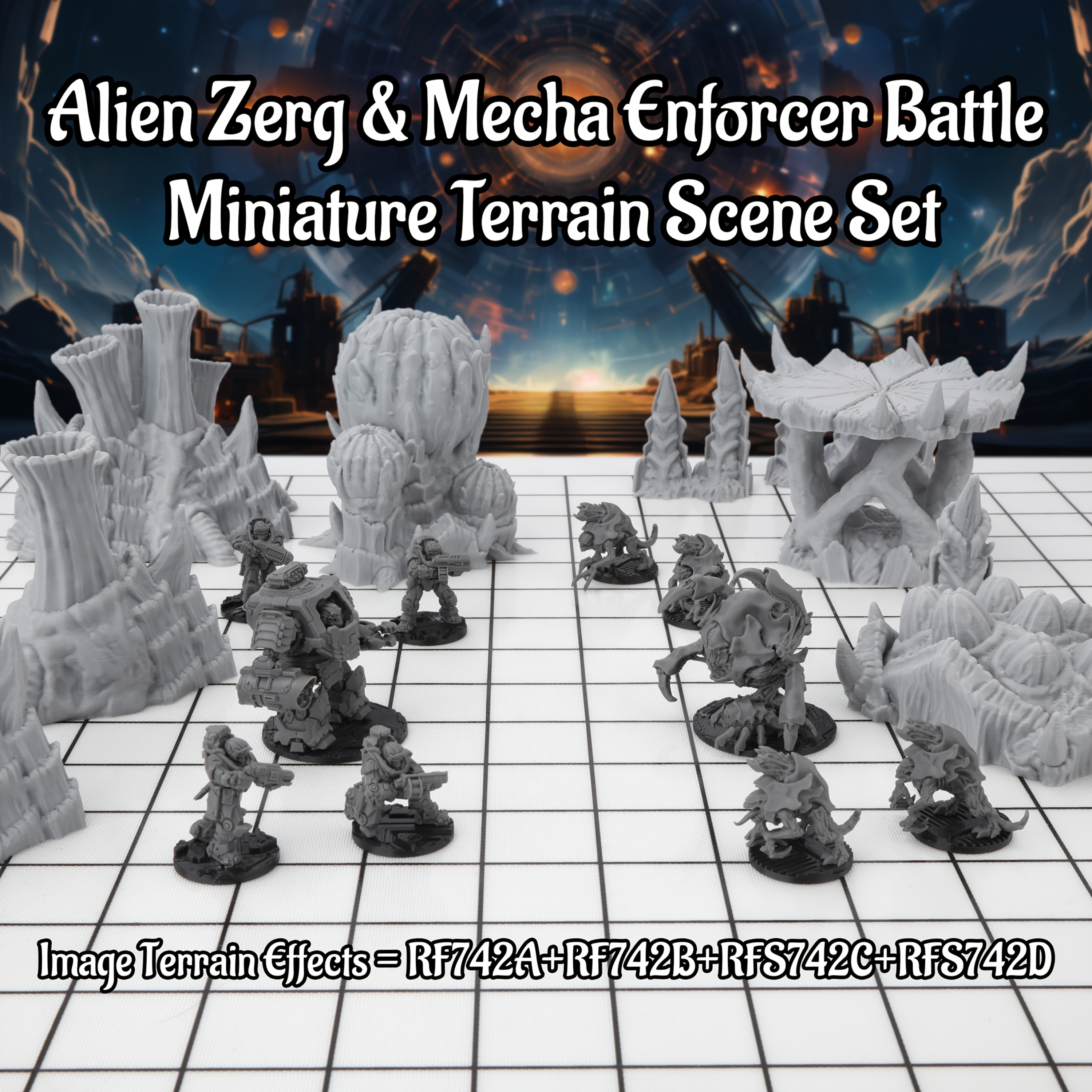 Sci-Fi Alien Miniature Terrain - Board Game Dune ulasan dan harga