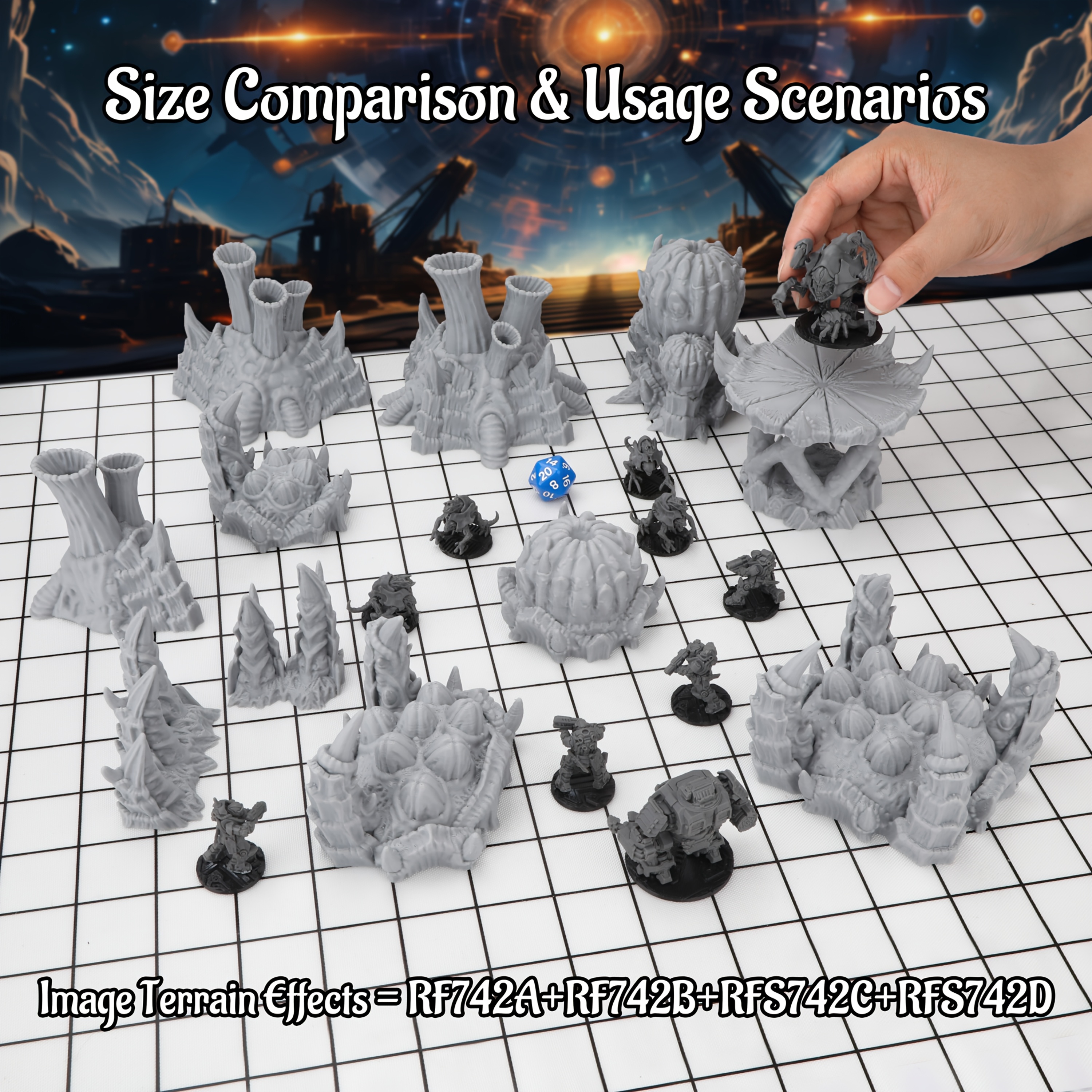 Sci-Fi Alien Miniature Terrain - Board Game Dune ulasan dan harga