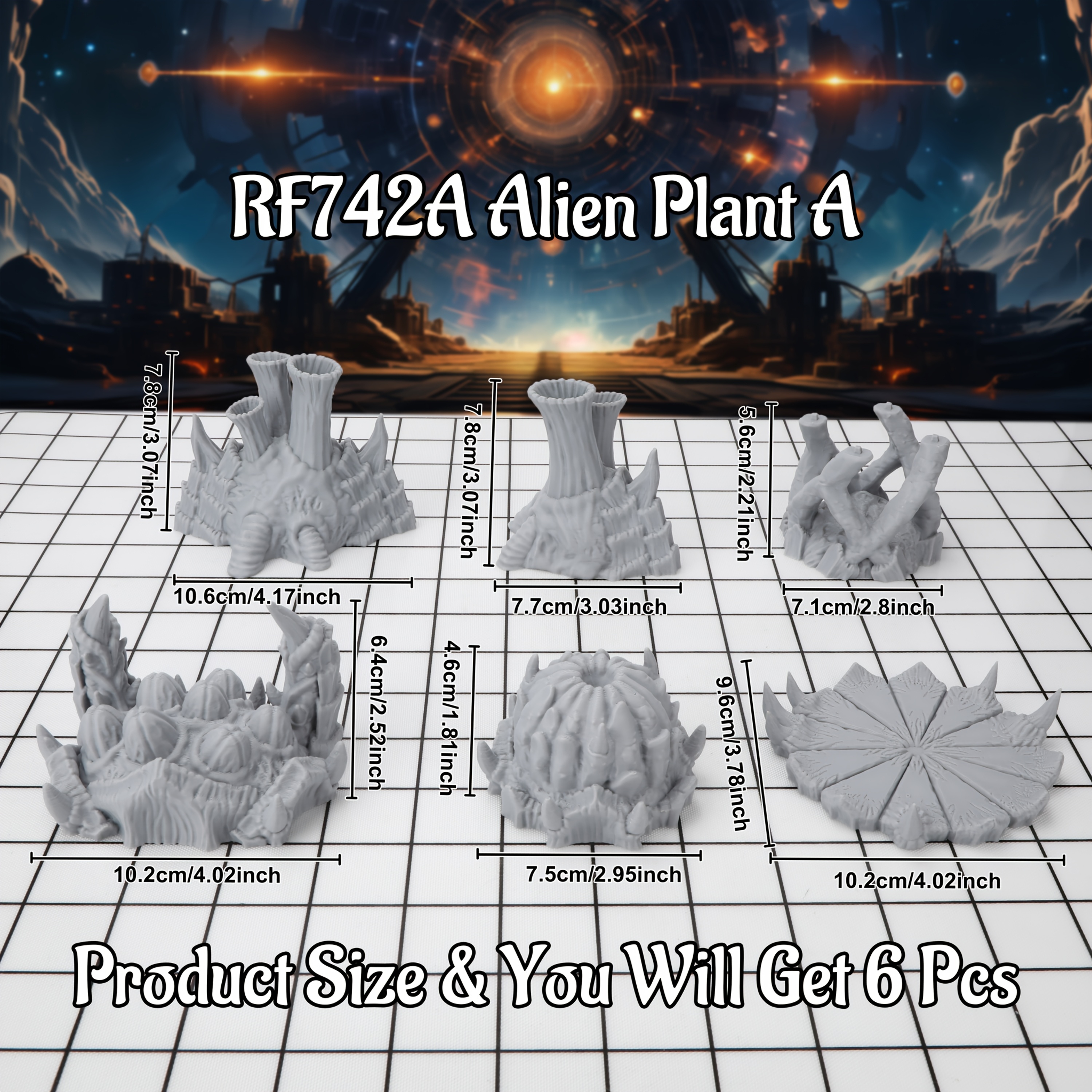 Sci-Fi Alien Miniature Terrain - Board Game Dune ulasan dan harga