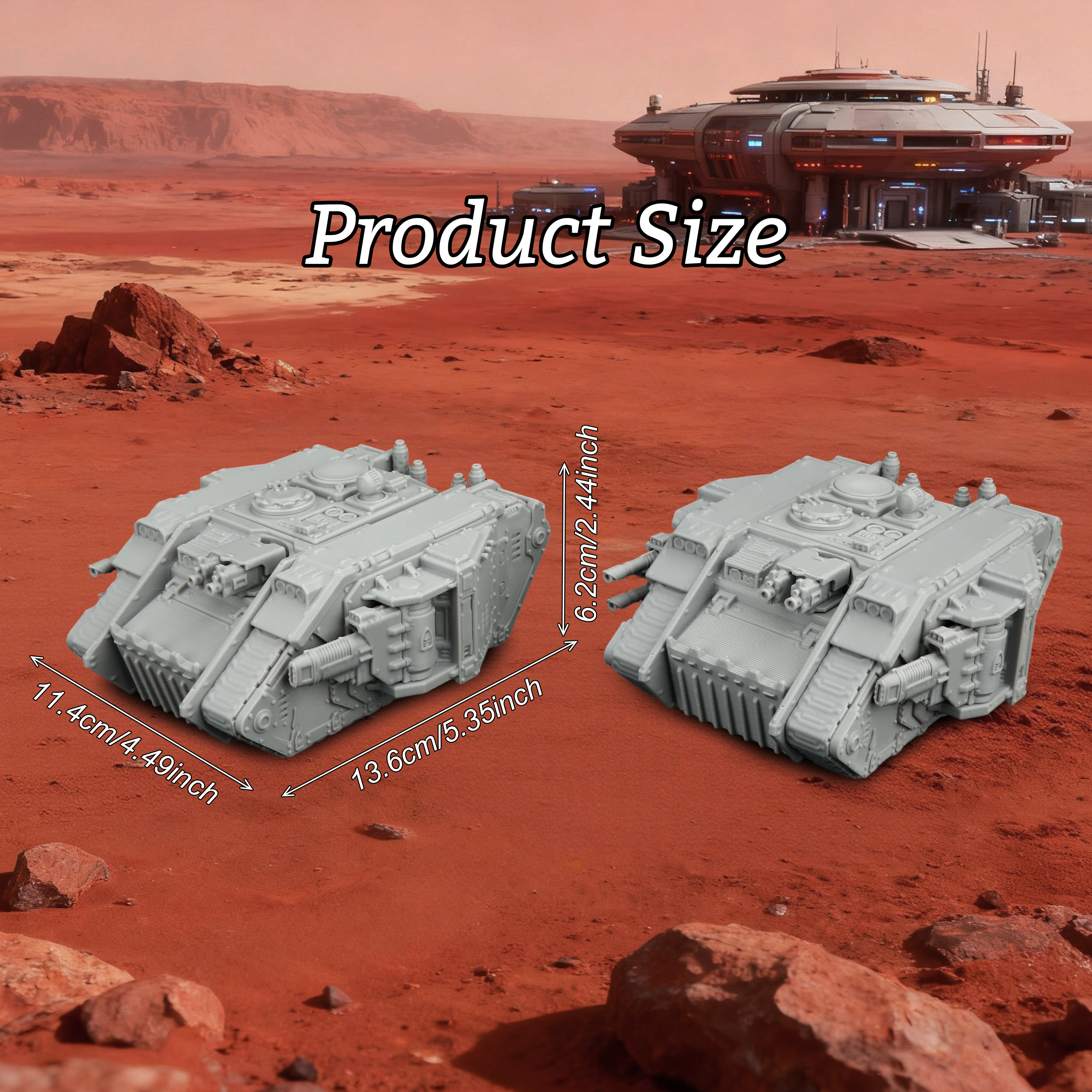 2Pcs Sci-Fi Tank Miniature Set - Board Game Dune ulasan dan harga