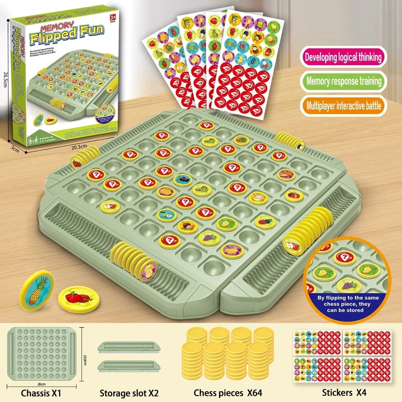 Fruit Flip Chess Memory Match  - Board Game Oath ulasan dan harga