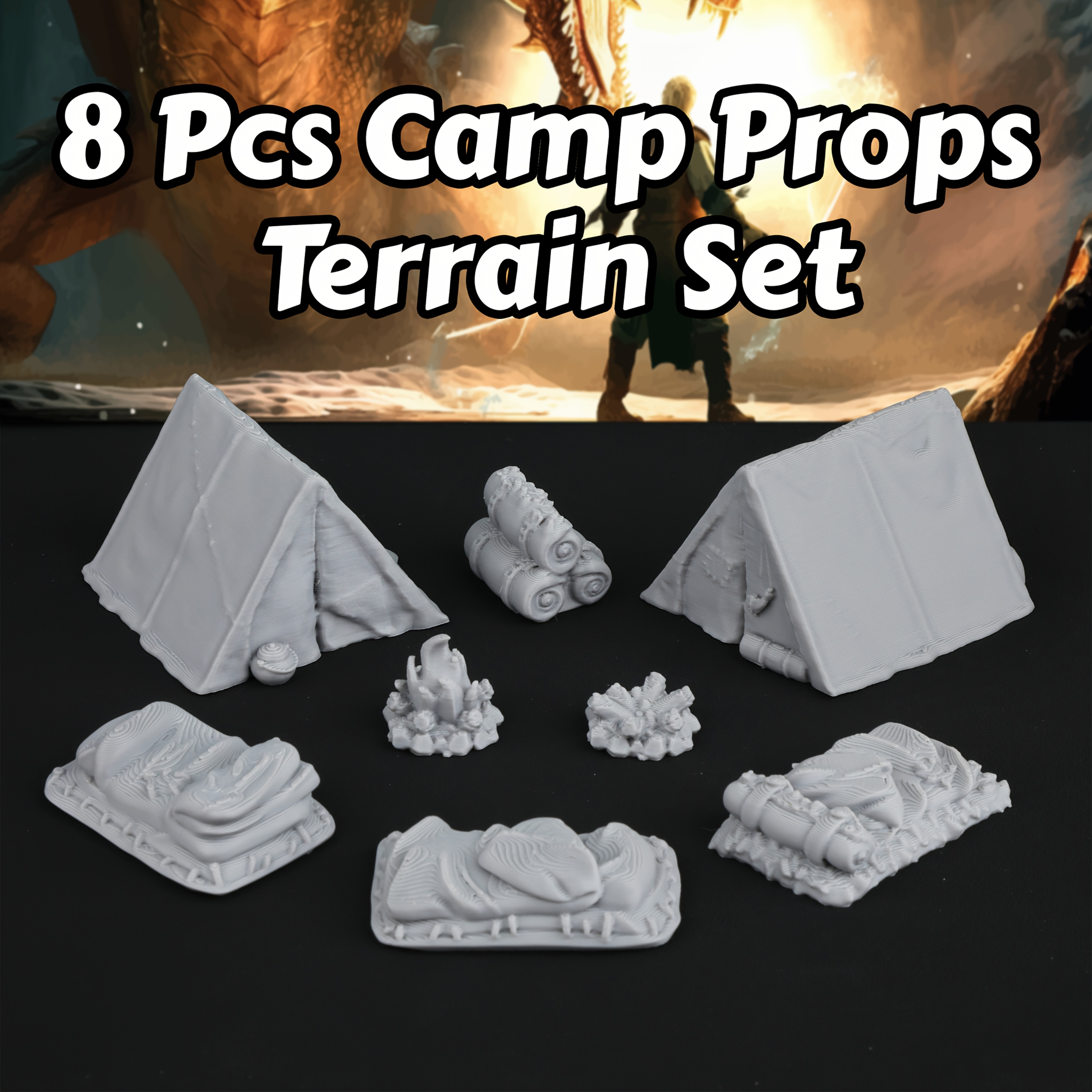 8pcs RPG Adventurer's Camp Min - Board Game Dune ulasan dan harga