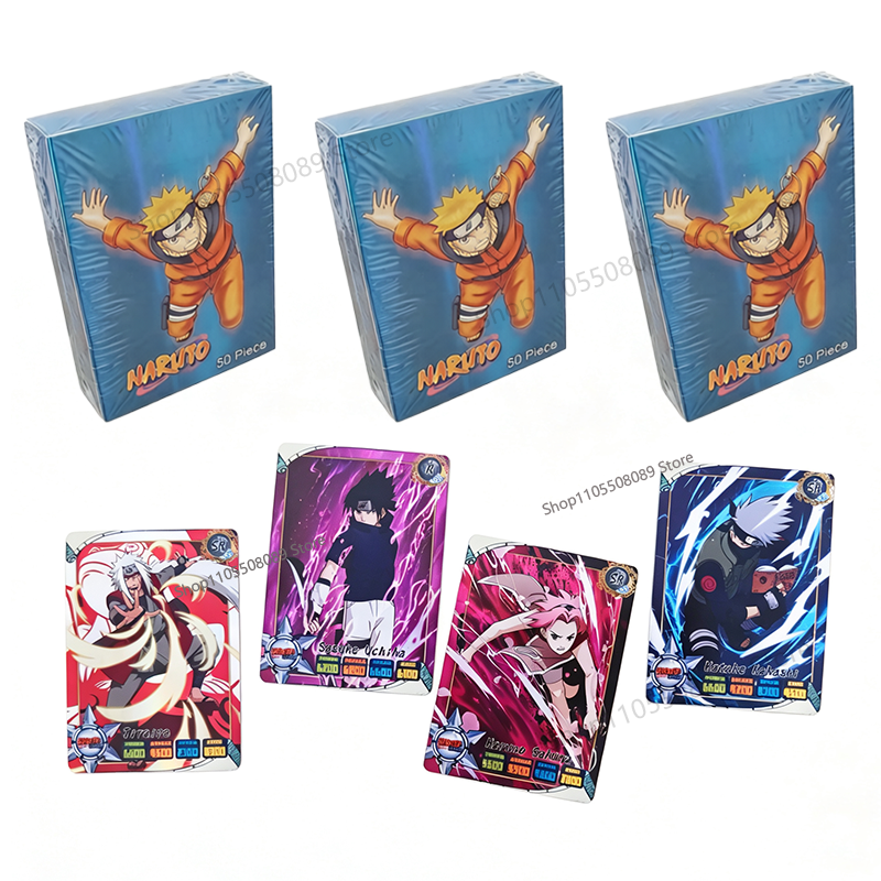 50pcs Naruto English Cards Fla - Board Game Naruto ulasan dan harga